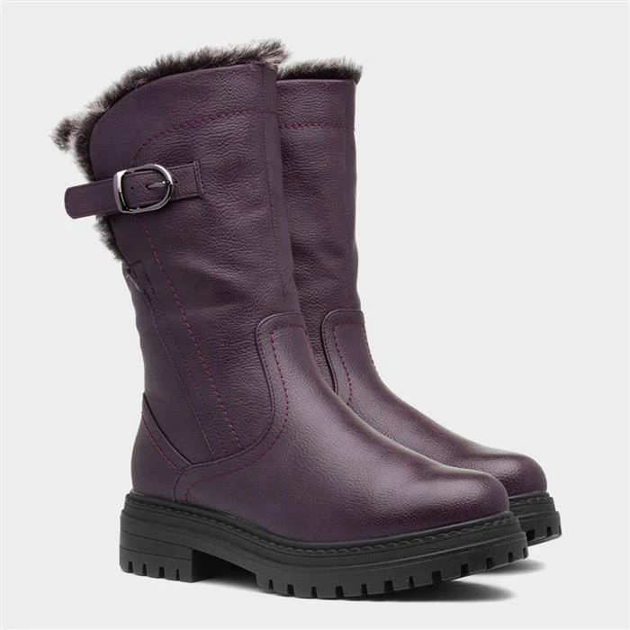 Heavenly Feet Kitson Womens Purple Boot 7 Heavenly Feet Kitson Womens Purple Boot - Image 5