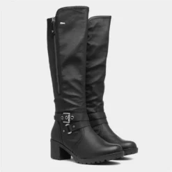 Relife Zoe Womens Black Buckle Boots -UK Shoe Sales Store 18260 2 L06.20230321000036