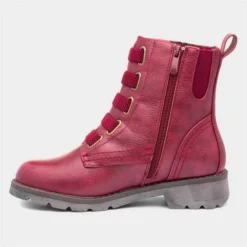 Heavenly Feet Ingrid Womens Red Ankle Boot -UK Shoe Sales Store 183016 2 L03.20230616000037