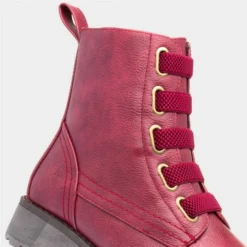 Heavenly Feet Ingrid Womens Red Ankle Boot -UK Shoe Sales Store 183016 2 L05.20230616000037