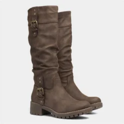 Lilley & Skinner Brown Heeled Calf Buckled Boot -UK Shoe Sales Store 18335 2 L06.20230519000109