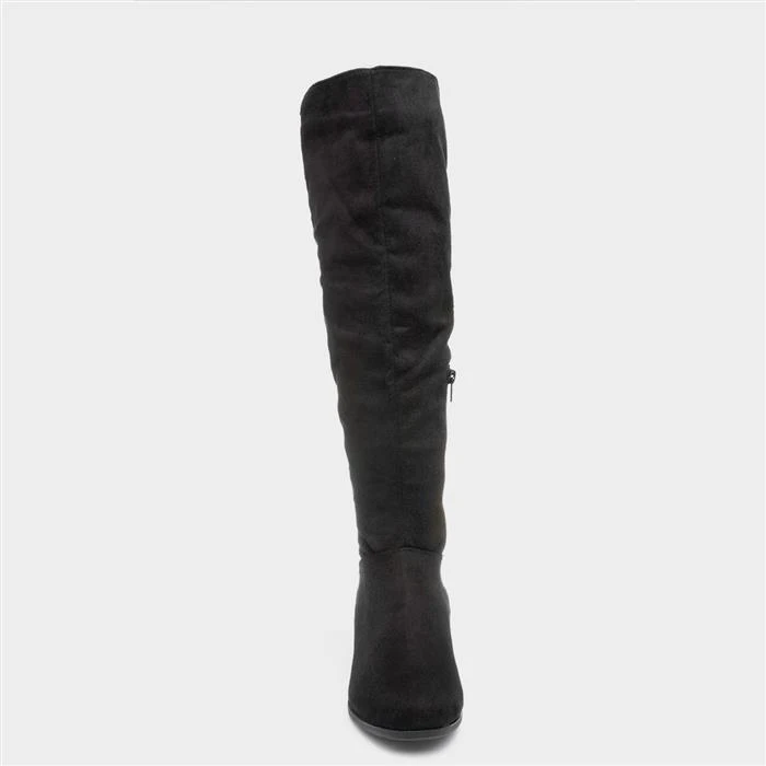 Lilley Maci Womens Black Knee High Tassel Boots 3 Lilley Maci Womens Black Knee High Tassel Boots