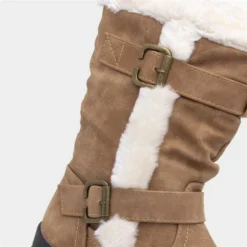 Softlites Womens Tan Faux Fur Calf Boot -UK Shoe Sales Store 18403 2 L05.20220929000550