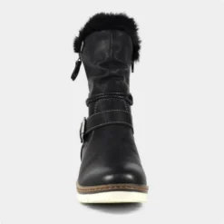 Lunar Sierra Womens Black Faux Fur Boots