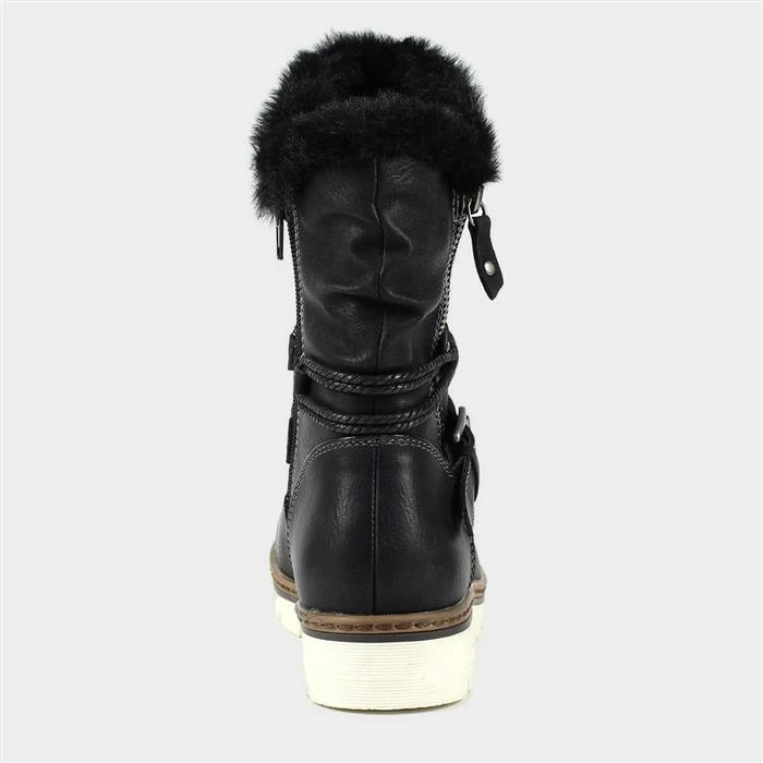 Lunar Sierra Womens Black Faux Fur Boots 4 Lunar Sierra Womens Black Faux Fur Boots - Image 2