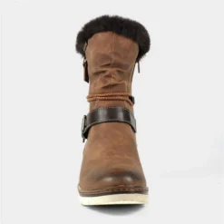 Lunar Sierra Womens Brown Faux Fur Boot