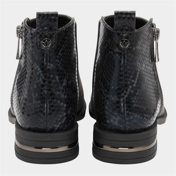 Lotus Anneka Womens Grey Snake Print Ankle Boot 4 Lotus Anneka Womens Grey Snake Print Ankle Boot - Image 2