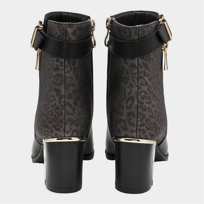 Lotus Monica Womens Black Heeled Ankle Boot 4 Lotus Monica Womens Black Heeled Ankle Boot - Image 2