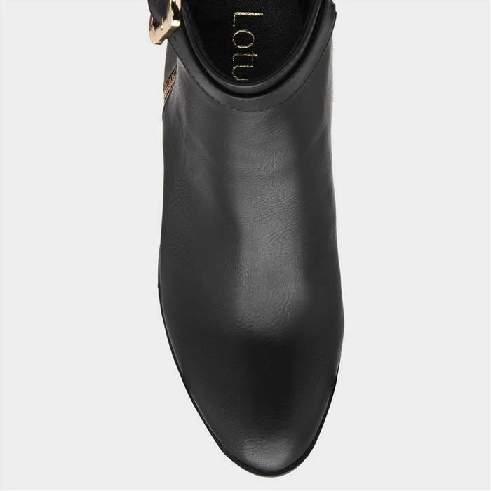 Lotus Monica Womens Black Heeled Ankle Boot 5 Lotus Monica Womens Black Heeled Ankle Boot - Image 3
