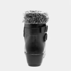 Softlites Julia Womens Black Fur Collar Ankle Boot -UK Shoe Sales Store 185083 2 L04.20230126000525