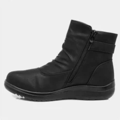 Softlites Jean Womens Black Buckled Ankle Boot -UK Shoe Sales Store 185086 2 L03.20230126000530