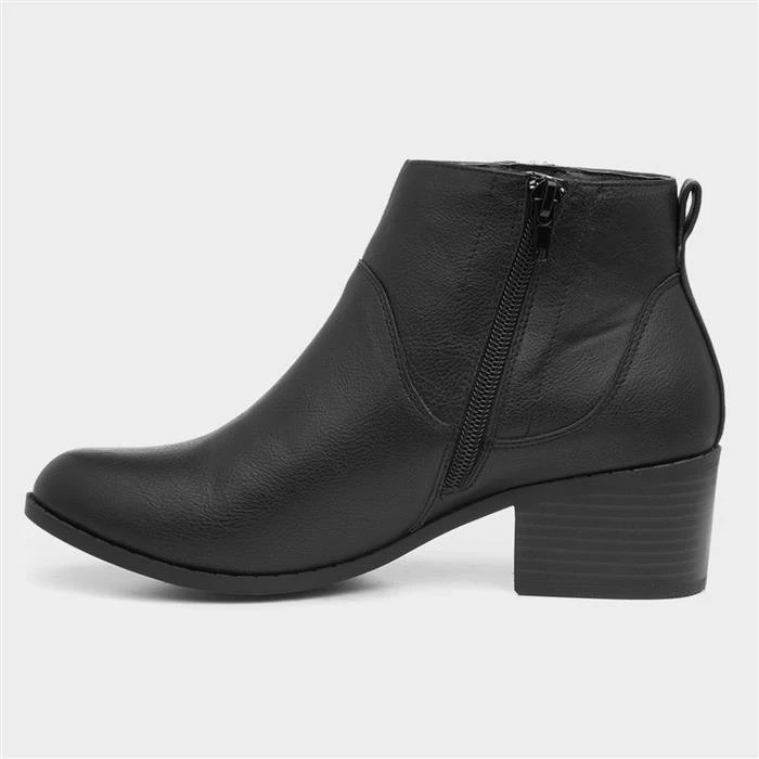 Lilley Maisy Womens Black Ankle Boot 4 Lilley Maisy Womens Black Ankle Boot - Image 2
