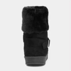 Lilley Womens Faux Fur Black Pull On Ankle Boot -UK Shoe Sales Store 186037 2 L04.20220929000602