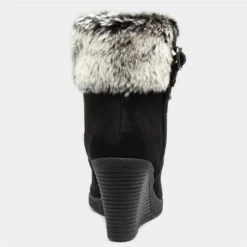 Lilley Womens Black Wedge Ankle Boot With Faux Fur 9 Lilley Womens Black Wedge Ankle Boot With Faux Fur -UK Shoe Sales Store 186064 2 L04.20221025000229