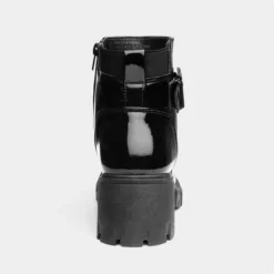 Lilley Womens Black Patent Chunky Boot -UK Shoe Sales Store 186067 2 L04.20221111000148