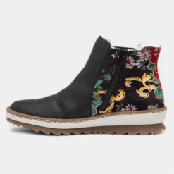 Rieker Womens Black Multi Printed Chelsea Boot -UK Shoe Sales Store 186072 2 L03.20230822000245