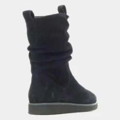 Hush Puppies Chow Chow Womens Black Ruched Boot -UK Shoe Sales Store 186095 3 L03.20230112000742