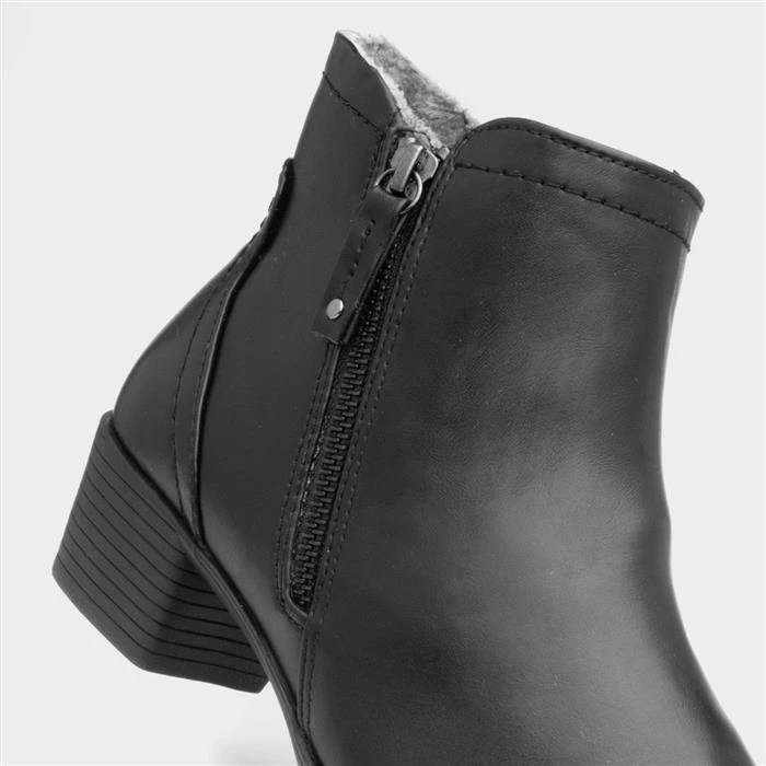 Jana Softline Womens Black Twin Zip Ankle Boot 6 Jana Softline Womens Black Twin Zip Ankle Boot - Image 4