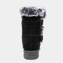 Hush Puppies Tracie Black Suede Boot -UK Shoe Sales Store 187015 2 L04.20230518000241