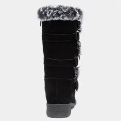 Hush Puppies Saluki Womens Black Suede Boot -UK Shoe Sales Store 187016 2 L04.20230518000241