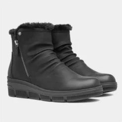 Relife Louise Womens Black Ankle Boot -UK Shoe Sales Store 187022 2 L06.20230803000149