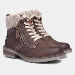 Relife Diane Womens Brown Lace Up Ankle Boot -UK Shoe Sales Store 18740 2 L06.20221012000258