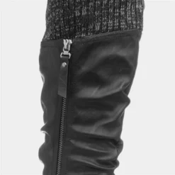 Cushion Walk Leah Womens Black High Leg Boot -UK Shoe Sales Store 188024 2 L05.20230717000220