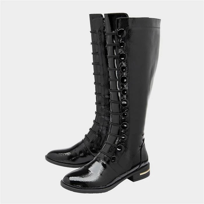 Lotus Lisa Womens Black Patent Knee High Boot 3 Lotus Lisa Womens Black Patent Knee High Boot