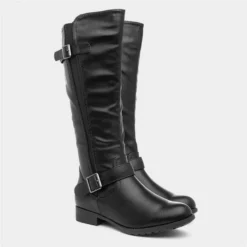 Lilley Marcy Womens Black Riding Boot With Buckles 11 Lilley Marcy Womens Black Riding Boot With Buckles -UK Shoe Sales Store 18852 2 L06.20230105000228