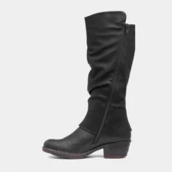 Rieker Womens Black Low Heel High Leg Boot -UK Shoe Sales Store 18887 2 L03.20230405000230