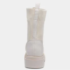 Truffle Britney Womens Cream Lace Up Boot -UK Shoe Sales Store 189321 2 L04.20230119000716