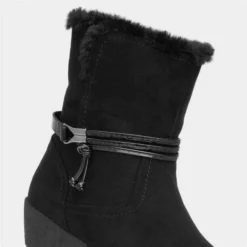 Sprox Womens Black Wedged Boot 10 Sprox Womens Black Wedged Boot -UK Shoe Sales Store 189464 2 L05.20221018000035