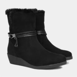 Sprox Womens Black Wedged Boot 11 Sprox Womens Black Wedged Boot -UK Shoe Sales Store 189464 2 L06.20221018000035