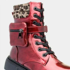 Heavenly Feet Marcie Womens Ruby Red Patent Boot -UK Shoe Sales Store 189482 2 L05.20230607000218