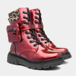 Heavenly Feet Marcie Womens Ruby Red Patent Boot -UK Shoe Sales Store 189482 2 L06.20230607000218