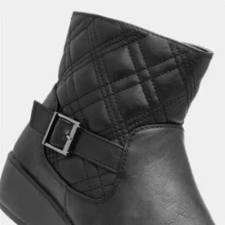 Cushion Walk Queenie Womens Black Ankle Boot -UK Shoe Sales Store 189509 2 L05.20230808000225