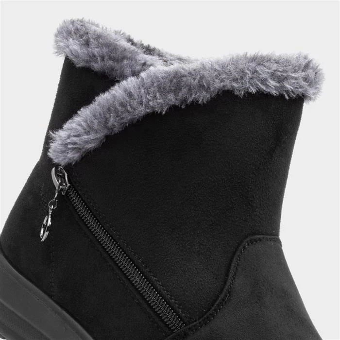 Cushion Walk Olivia Womens Black Faux Fur Boot 6 Cushion Walk Olivia Womens Black Faux Fur Boot - Image 4