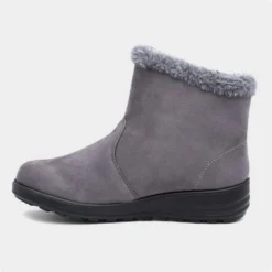 Cushion Walk Olivia Womens Grey Faux Fur Boot -UK Shoe Sales Store 189515 2 L03.20230808000225
