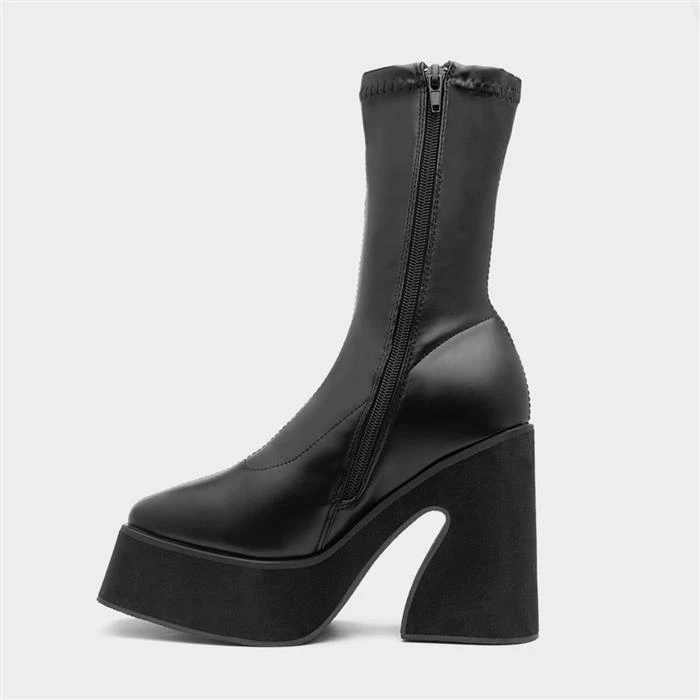 Truffle JLo Womens Black Stretch Boot 4 Truffle JLo Womens Black Stretch Boot - Image 2