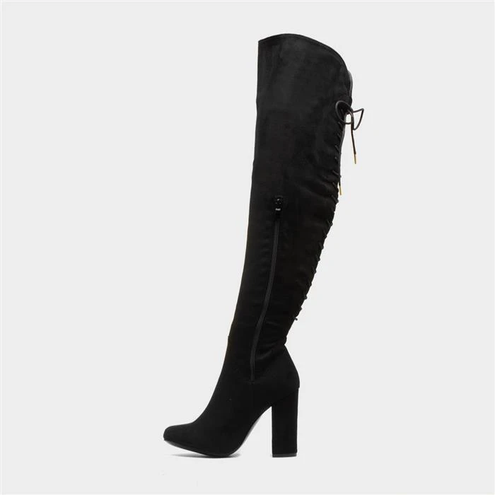 Truffle Ariana Womens Black Lace-Up Boot 4 Truffle Ariana Womens Black Lace-Up Boot - Image 2