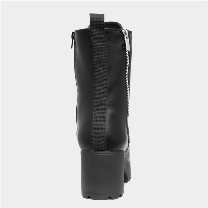 Sedai Sutton Womens Black Chunky Heeled Boot 5 Sedai Sutton Womens Black Chunky Heeled Boot - Image 3