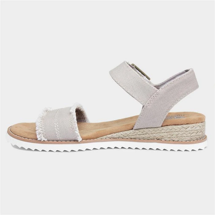 Skechers Bobs Desert Kiss Taupe Canvas Sandal 4 Skechers Bobs Desert Kiss Taupe Canvas Sandal - Image 2