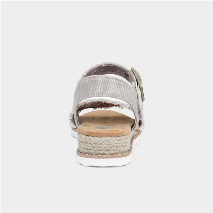 Skechers Bobs Desert Kiss Taupe Canvas Sandal 5 Skechers Bobs Desert Kiss Taupe Canvas Sandal - Image 3