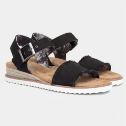 Skechers Bobs Black Desert Kiss Canvas Sandal -UK Shoe Sales Store 190109 2 L06.20230814000217