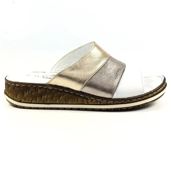 Lunar Appleby Womens Metallic Pewter Mule Sandal 3 Lunar Appleby Womens Metallic Pewter Mule Sandal