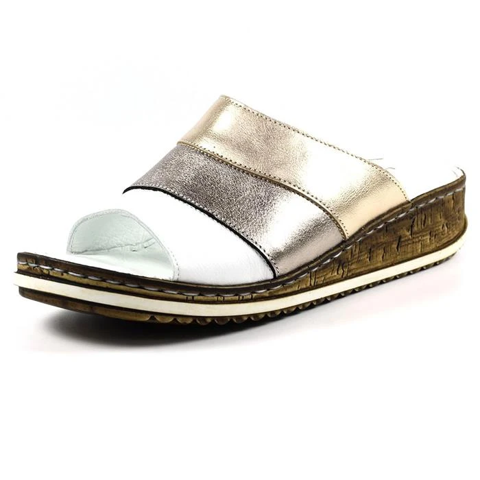 Lunar Appleby Womens Metallic Pewter Mule Sandal 4 Lunar Appleby Womens Metallic Pewter Mule Sandal - Image 2