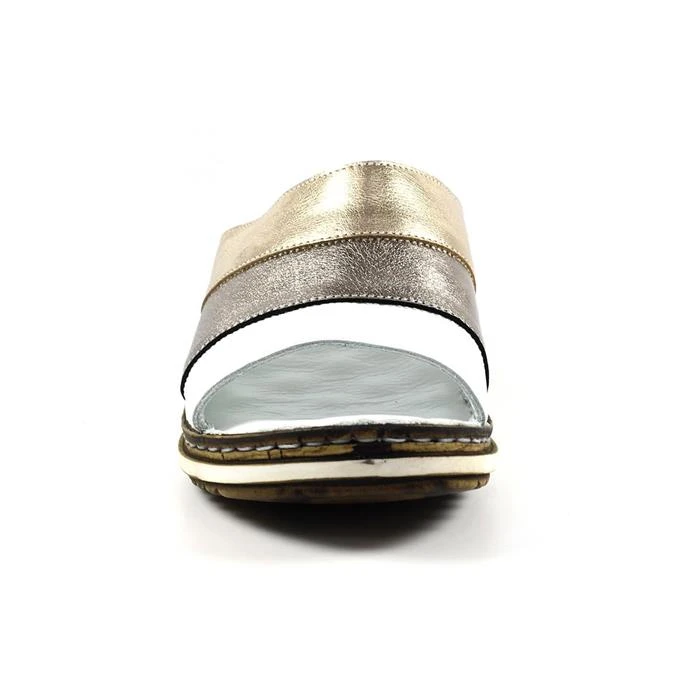 Lunar Appleby Womens Metallic Pewter Mule Sandal 5 Lunar Appleby Womens Metallic Pewter Mule Sandal - Image 3