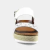 Lunar Nest Womens White Flatform Sandal -UK Shoe Sales Store 190146 3 L02.20230126000537
