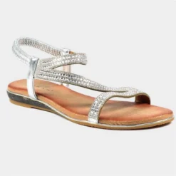 Lunar Blaise II Silver Womens Sandal In Metallic -UK Shoe Sales Store 190151 3 L03.20220629000144