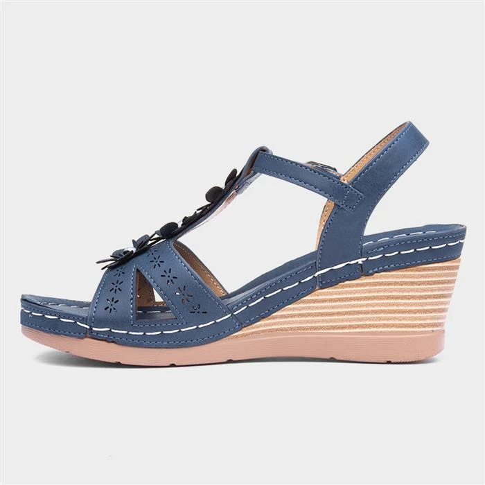 Lilley & Skinner Barbados Womens Navy Sandal 4 Lilley & Skinner Barbados Womens Navy Sandal - Image 2